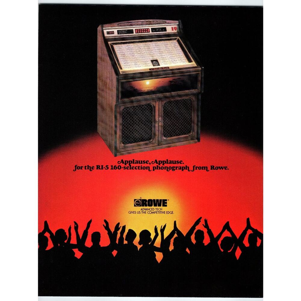 1960s ROWE RI-5 160-Selection Jukebox Phonograph Vintage Brochure